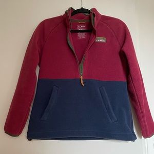 Like New! LL Bean half-zip pullover, xs petite